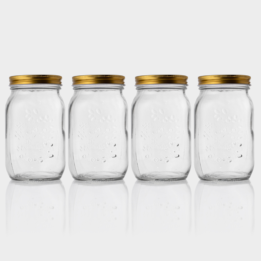 4x 1000 ml Gläser