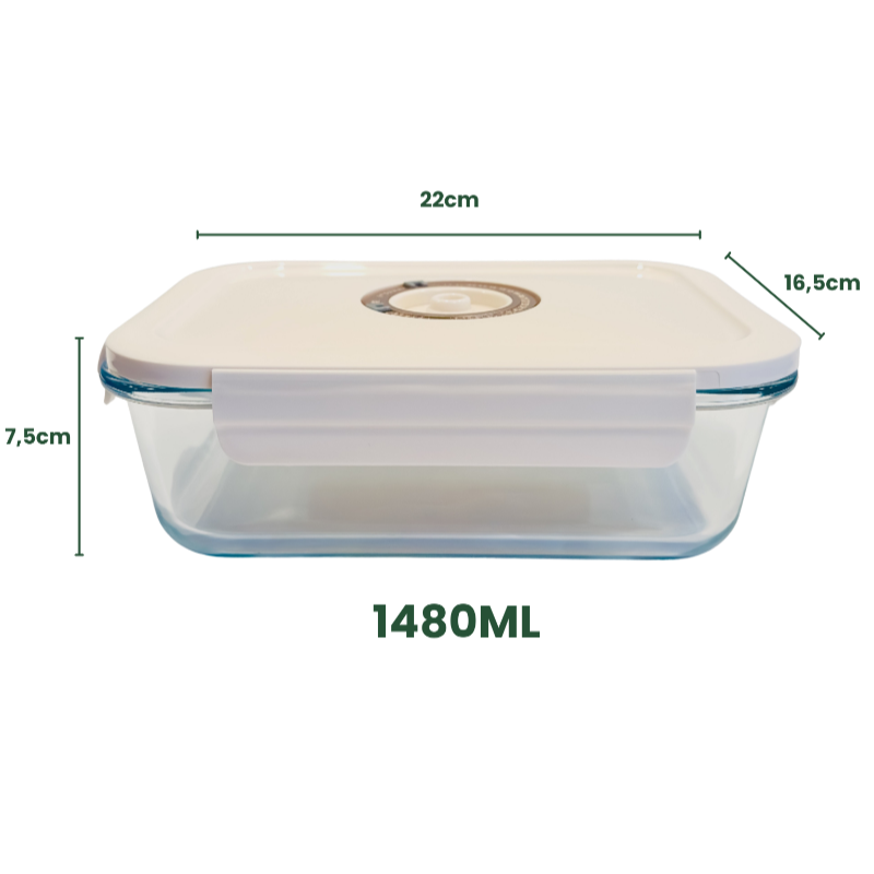 FreshGuard™ Glas-Vakuum-Frischhaltedose