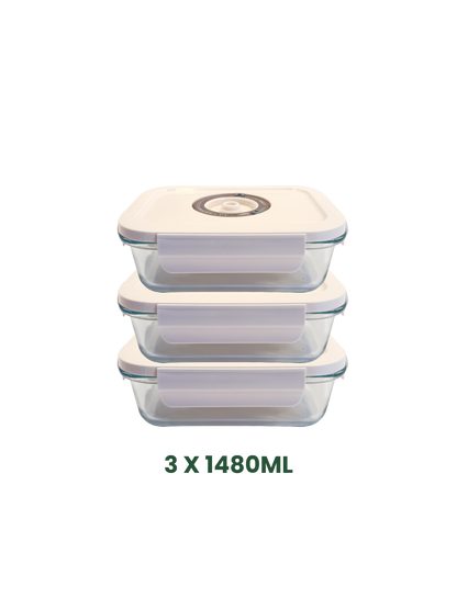 FreshGuard™ Glas-Vakuum-Frischhaltedose