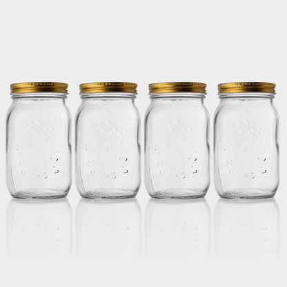 4x 1000 ml Gläser