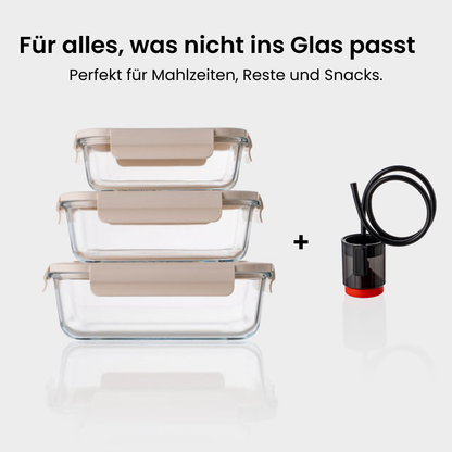 VacuGlass Behälter – 3er-Set