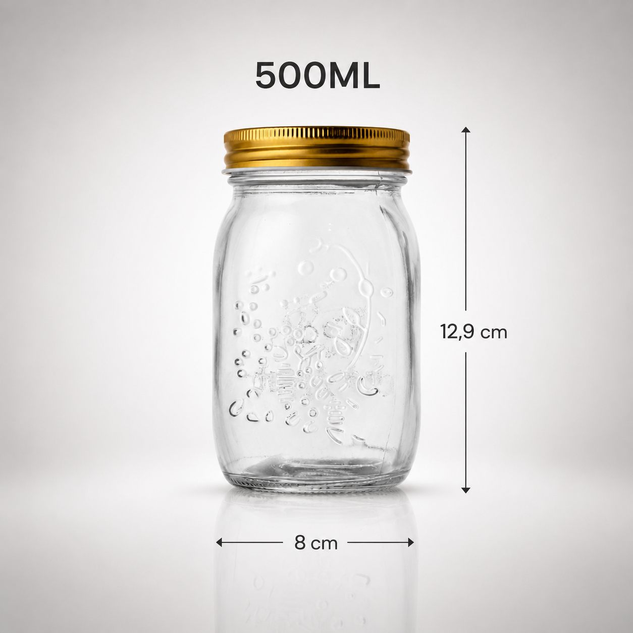 4x 500 ml Gläser
