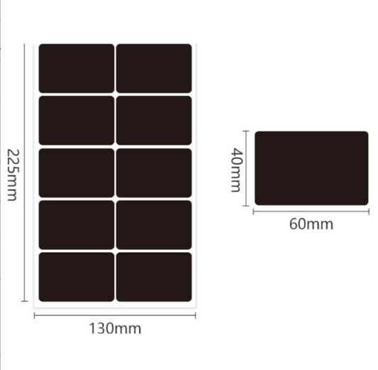 Kreidetafel-Etiketten 4×6 cm (100 Stück) + Gratis Marker