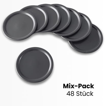 Luxuriöse Kreidetafel-Vakuumdeckel (12er-Pack)