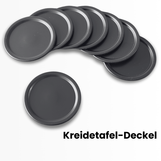 Luxuriöse Kreidetafel-Vakuumdeckel (12er-Pack)